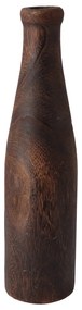 Hogewoning Drevená úzka váza tmavá 40 cm