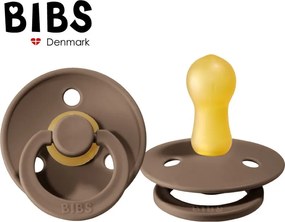 BIBS Cumlík  Dark Oak S –  prírodný kaučuk pre novorodencov (0m+)