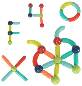 KIK KX5266_1 Magnetické kostky pro malé děti 50 prvků AKCE