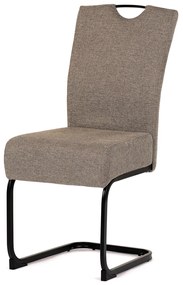 Autronic - Židle jídelní, taštičkové pružiny v sedáku, krémová látka, černý kov - DCL-E2008 CRM2
