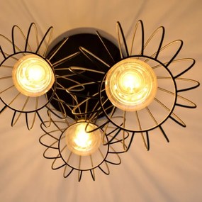 LED Luster na lanku MERCURE 3xE27/15W/230V ø 50 cm čierna