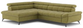 Rozkladacia rohová sedacia súprava L MARANO ľavá olivová