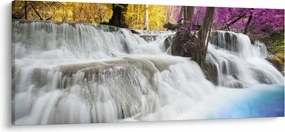 Obraz Erawan vodopádu v lese (120x50 cm)