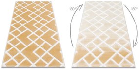 Koberec AKRYL VALS 3232 Geometricky 3D žltý / slonia kosť
