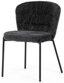 Jedálenská stolička Bouclé CT-W1077 GREY2,tmavosivá