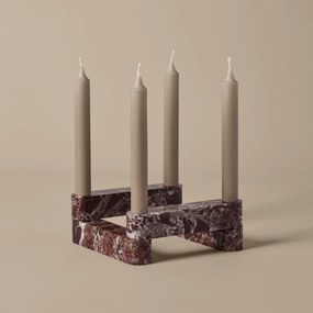 Ferm Living Modulárny svietnik Newel Rosso Levanto Marble