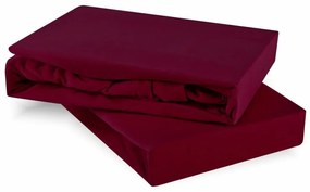 Plachta posteľná bordová jersey EMI, Detská plachta 60x120