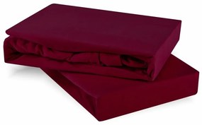 Plachta posteľná bordová jersey EMI, Plachta 90x200