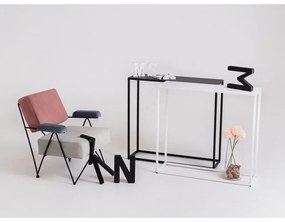 Čierny kovový konzolový stolík 100x30 cm Julita - CustomForm