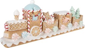 Vianočná dekorácia perníkový vláčik Gingerbread Train - 47*10*17 cm