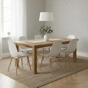 Závesný luster na lanku AIDA 1xE27/60W/230V pr. 35 cm dub/hnedá/biela