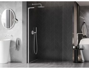 Mexen, Mexen Kioto-X L sprchová stena 110 x 200 cm, priehľadná 10 mm, biela - 800-110-107-20-00-X