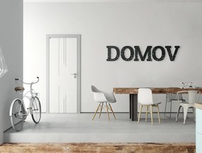 drevko Drevený nápis na stenu Domov Rozmer obrazu: 12,5 x 60 cm, Farba dekorácie: Čierna