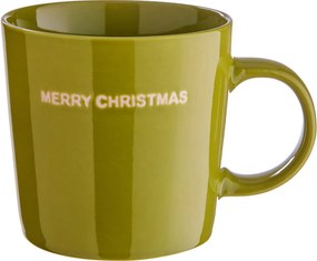 GOOD VIBES Hrnček "Merry Christmas" 400 ml - zelená