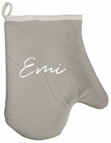 Kuchynská rukavica s vlastným textom EMI, červená