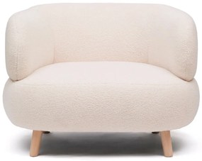 Béžové kreslo z textílie buklé Luisa – Kave Home