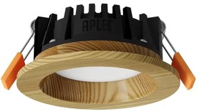 APLED - LED Podhľadové RONDO WOODLINE LED/3W/230V 4000K pr. 9 cm borovica masív