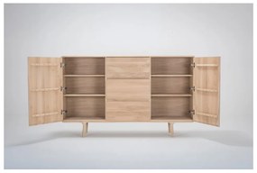 Komoda z masívneho dubového dreva s 3 zásuvkami Gazzda Fawn, šírka 180 cm