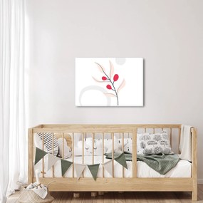 Obraz - Ružová florálna abstrakcia N⁰3 (70x50 cm)