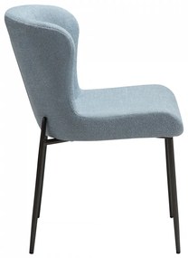GLAM ČALÚNENÁ STOLIČKA blue/antique pewter