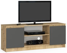 Stolík pod TV RTV 140 2D 1P dub artisan / sivý
