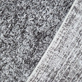 Bielastické poťahy MARMO šedé kreslo s drevenými rúčkami (š. 40 - 70 cm)