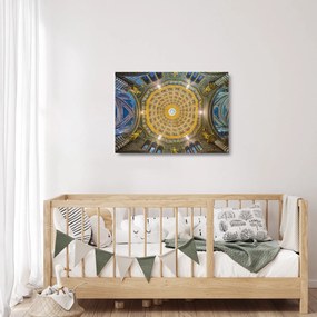 Sklenený obraz stropu Sienského kostola (70x50 cm)