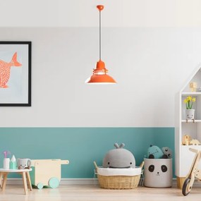 Luster na lanku TIBET 1xE27/40W/230V oranžový