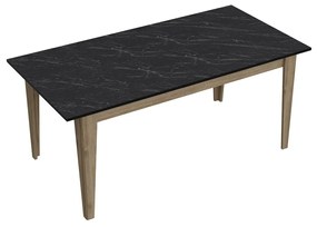 Jedálenský stôl LORENZ 90 cm čierna/hnedá