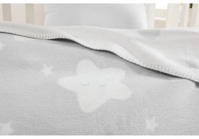 Svetlosivá fleecová detská deka 100x120 cm Star – Mijolnir
