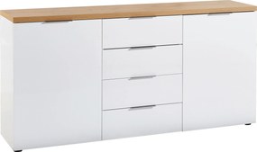 XXXLutz ŠIROKÁ KOMODA, biela, farba duba, 180/89/43 cm Xora - Komody - 001027000406