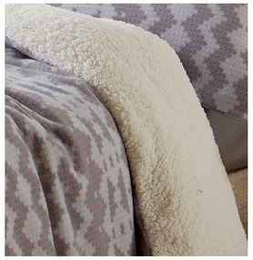 Sivé fleecové obliečky 200x200 cm Alpine - Catherine Lansfield