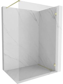 Mexen Lunar sprchová stena pravá 140 x 200 cm, 8mm číre sklo, zlatá matná, 830-140-000-55-00-P