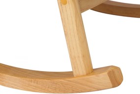 Design-Shop Hojdacie kreslo stolička Morelia - látka, drevené nohy natura - Krémová