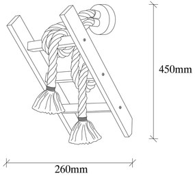 Nástenné svietidlo v prírodnej farbe Erebos – Opviq lights