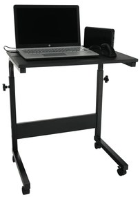 Tempo Kondela PC stôl s kolieskami, čierna, WESTA
