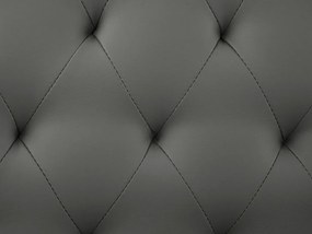 Posteľ z umelej kože 180 x 200 cm sivá ESSONNE Beliani