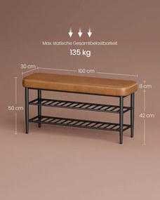 Polica na topánky so sedadlom LSB113K01