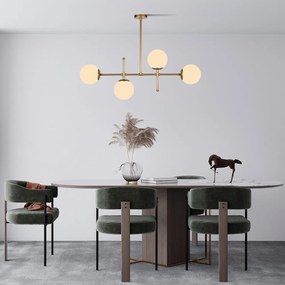 Závesné svietidlo v zlatej farbe Squid Lighting Kruva, výška 57 cm