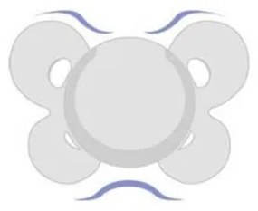 Cumlík Physio Comfort silikónový 6-16m chlapec - macko/líška 2 ks