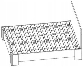 Posteľ MONTANA L2 180x200, lefkas ciemny