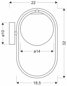 Nástenné svietidlo CORDEL 1xG9/28W/230V mosadz/dymová béžová