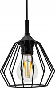 Závesný stropný lumper LED E27 nastaviteľný 0-100 cm hliníkové tienidlo