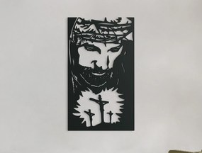 drevko Drevený obraz Golgota Rozmer obrazu: 44,5 x 26 cm, Farba dekorácie: Čierna