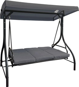 PARIS záhradná hojdačka kovová šedá