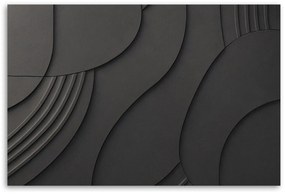 Gario Obraz na plátne Čierny reliéf 3D Rozmery: 120 x 80 cm
