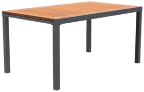 Livarno home Hliníkový rozkladací záhradný stôl Valencia, hnedý + Záhradná stolička Valencia, 4 kusy  (800008281)