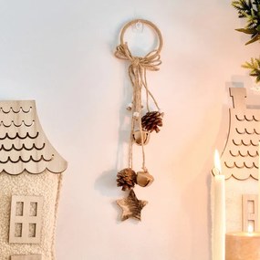 Závesná vianočná dekorácia TIRO s borovicovými šiškami 713552