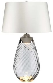 Elstead LENA-TL-L-SMOKE-OWSS - LED Stolná lampa LENA 1xE27/40W/230V 74 cm biela