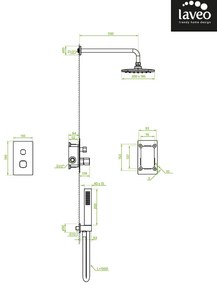 Laveo Tores, sprchová súprava pod omietku, chrómová, LAV-BVT_001P